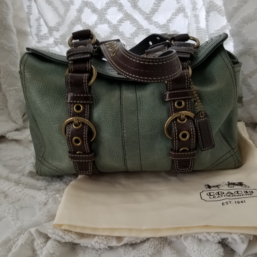 Green Coach bag